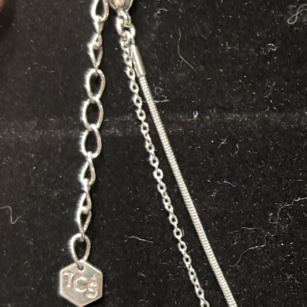 Touchstone Crystal by Swarovski Layered Pearl & Bar Necklace - Picture 2 of 2